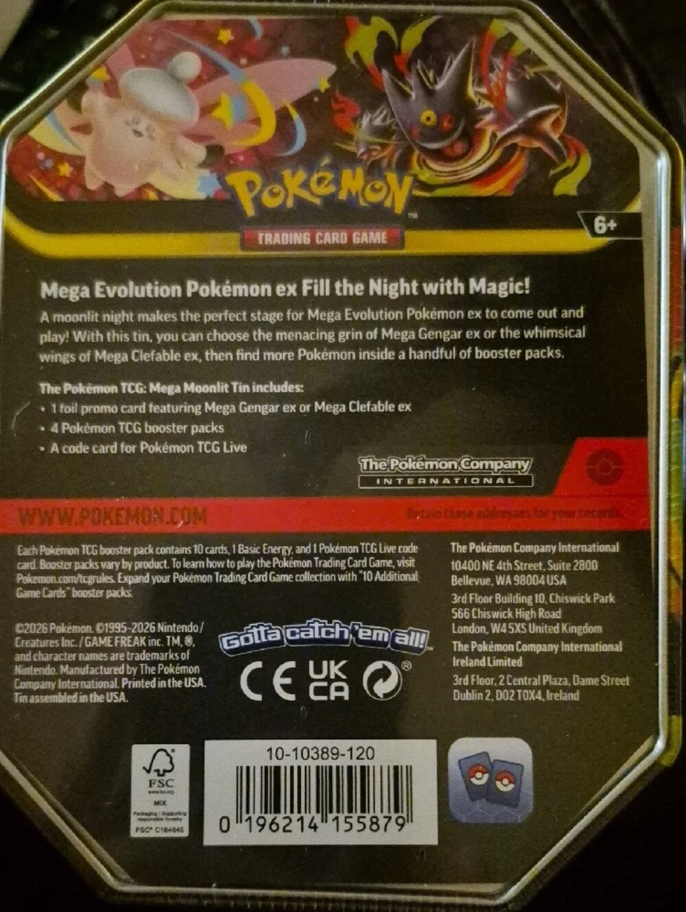 Mega Gengar EX Collector Tin - Purple
